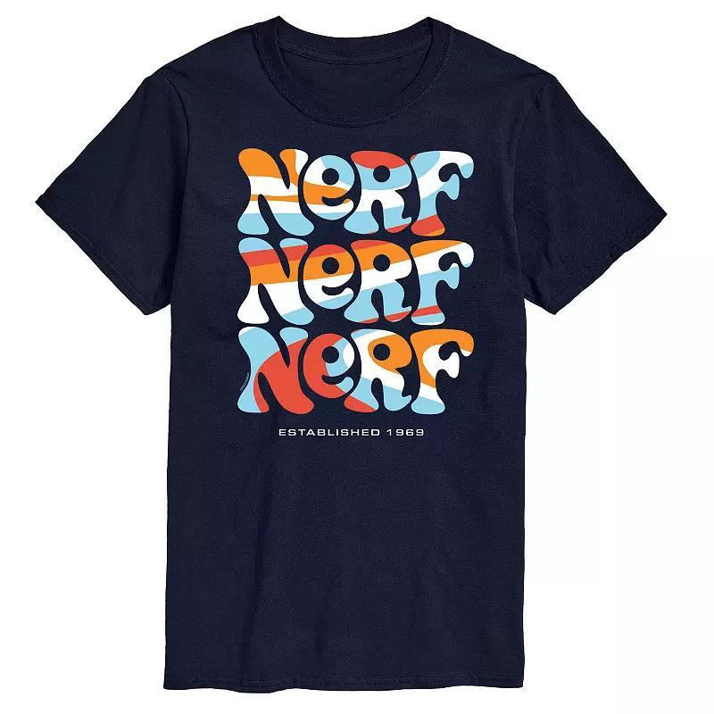 Big & Tall Nerf Retro Graphic Tee, Mens Blue Product Image