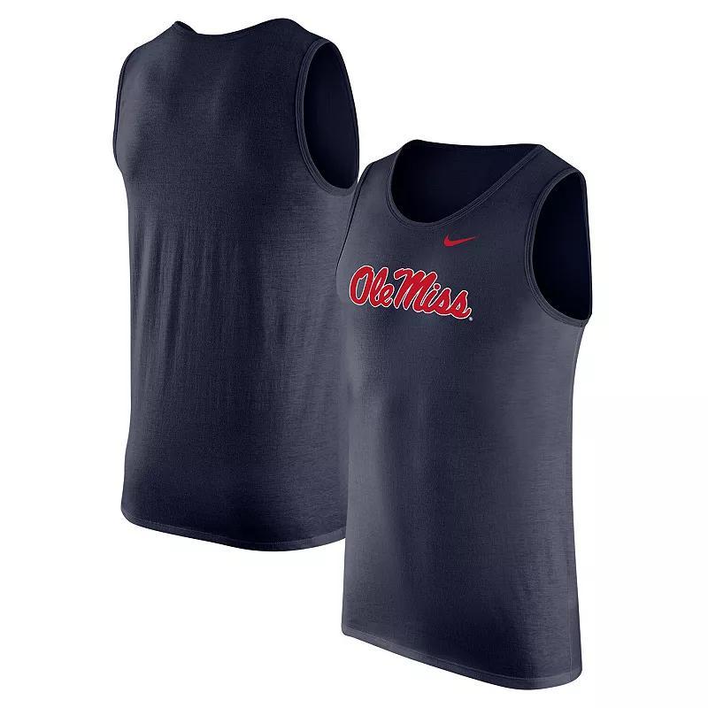 Mens Nike Ole Miss Rebels Tank Top Blue Product Image