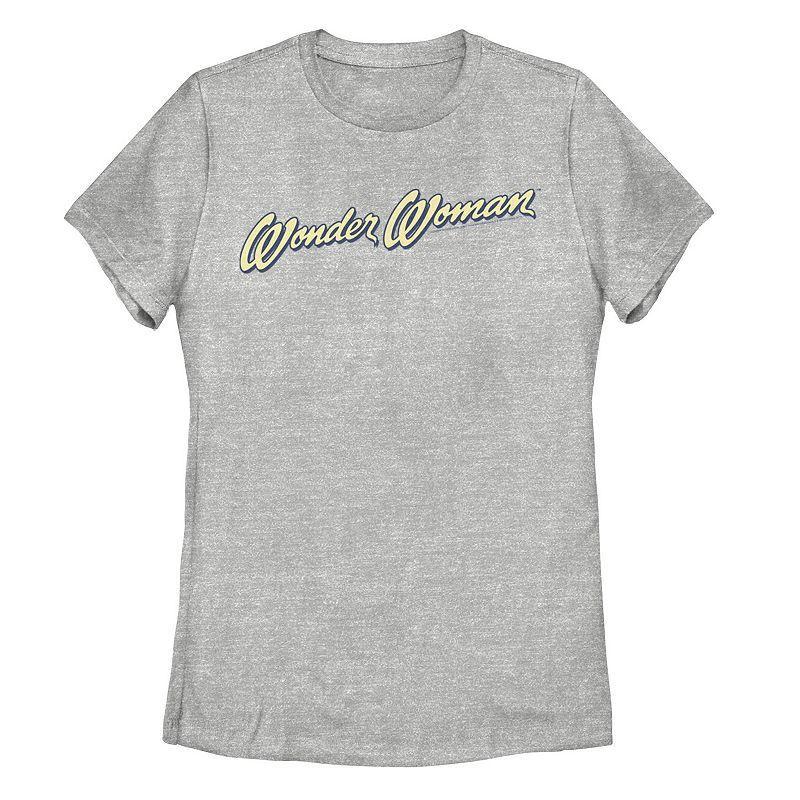 Juniors DC Comics Wonder Woman Vintage Logo Graphic Tee, Girls Athletic Grey Product Image