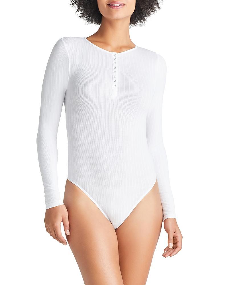 Yummie Katrina Henley Seamless Ribbed Bodysuit Product Image