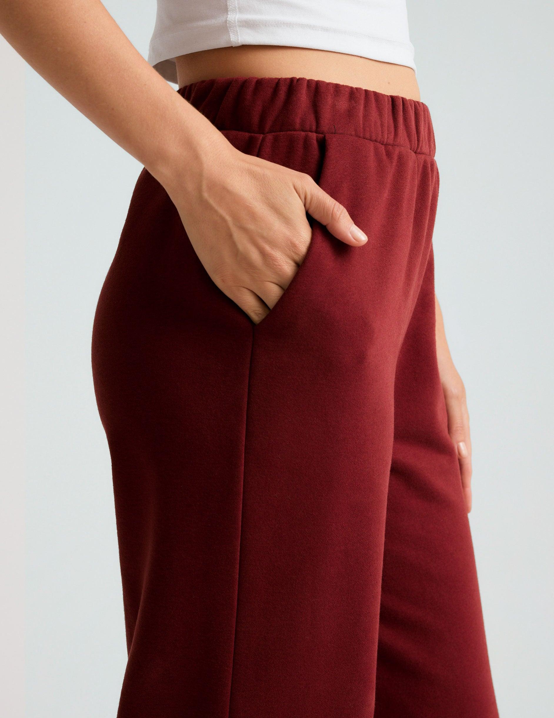 Open Ended Mid Rise Wide Leg Pant Product Image