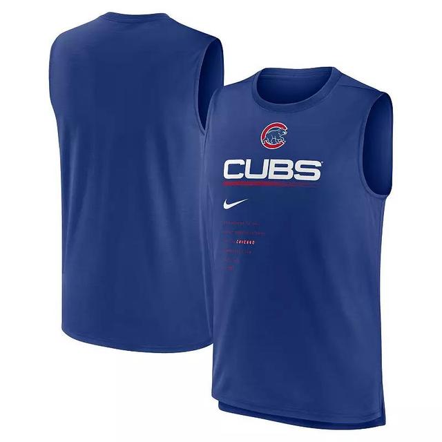 Mens Nike Royal Chicago Cubs Exceed Performance Tank Top Product Image