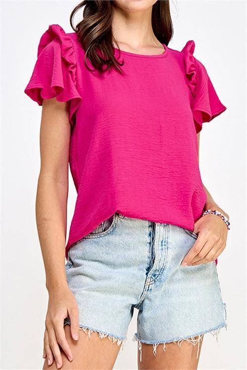 Flowing in Fuchsia Blouse Product Image