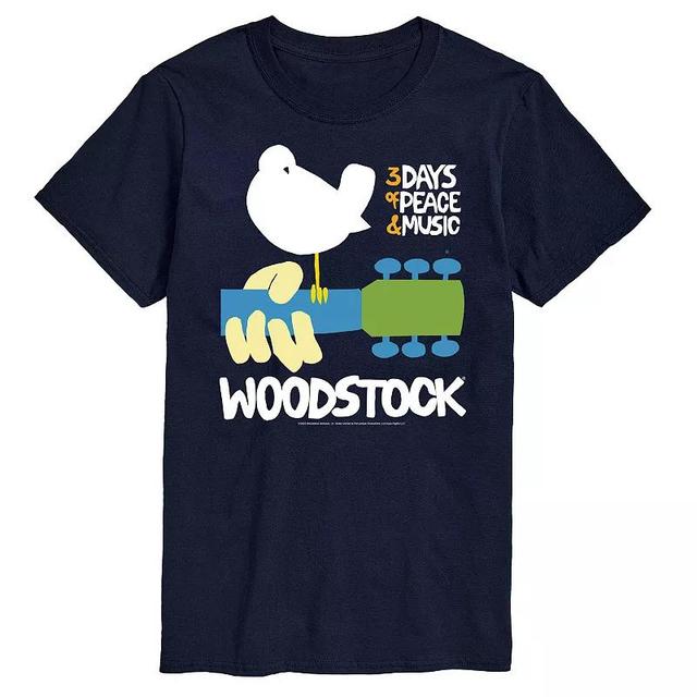 Mens Woodstock Poster Graphic Tee Blue Product Image