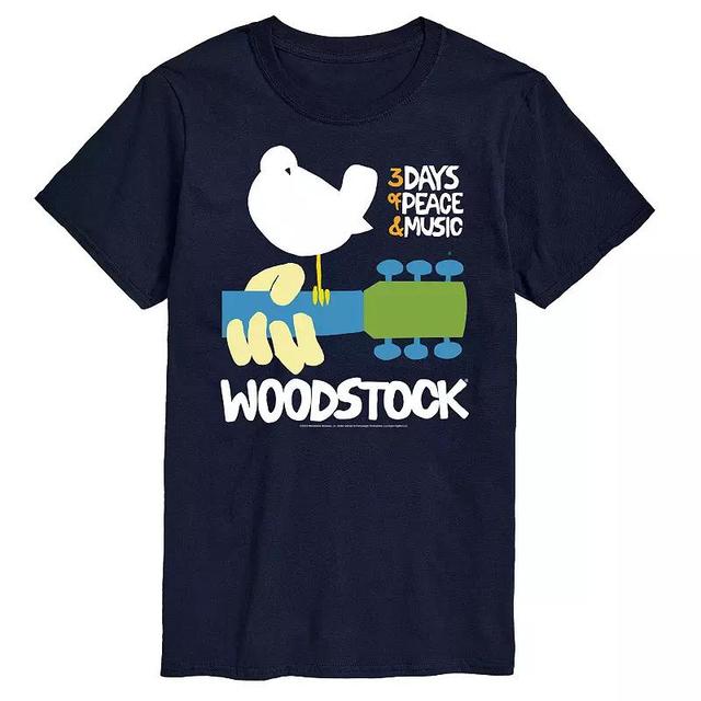 Mens Woodstock Poster Graphic Tee Blue Product Image