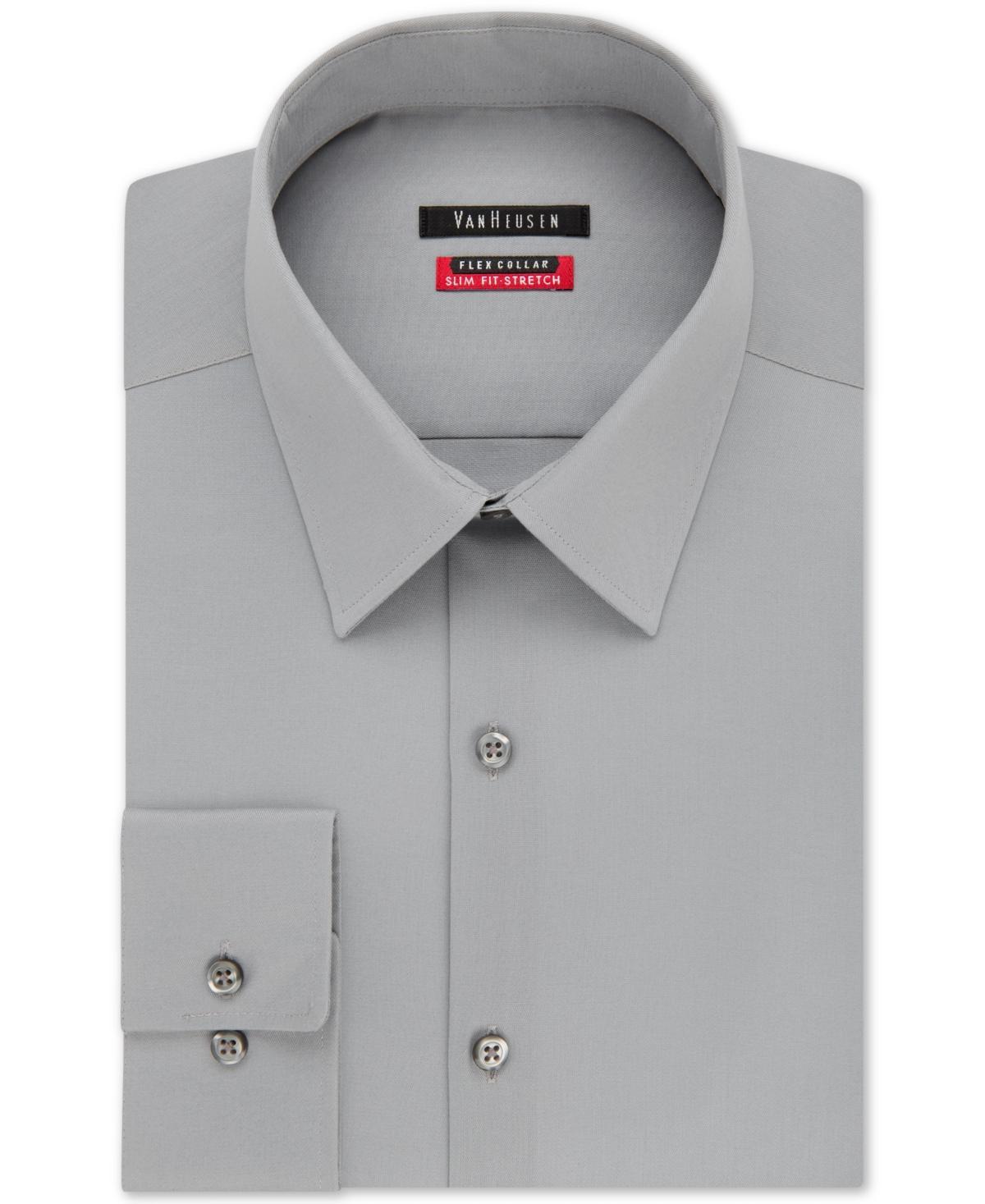 Van Heusen Mens Slim-Fit Flex Collar Stretch Solid Dress Shirt Product Image