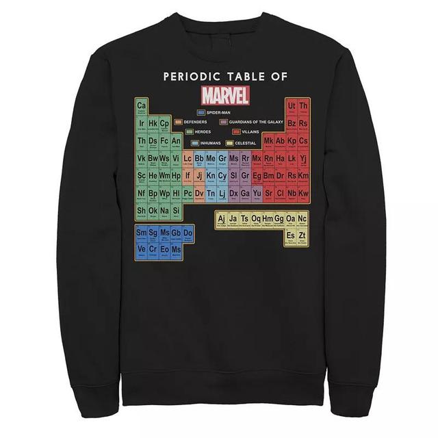 Big & Tall Marvel Ultimate Periodic Table Of Elements Fleece Sweatshirt, Mens Product Image