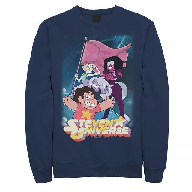 Mens Cartoon Network Steven Universe Team Flag Poster Sweatshirt Grey Heather Product Image