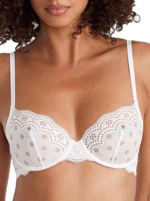 Skarlett Blue Smitten Underwire Eyelet Lace Demi Bra Product Image