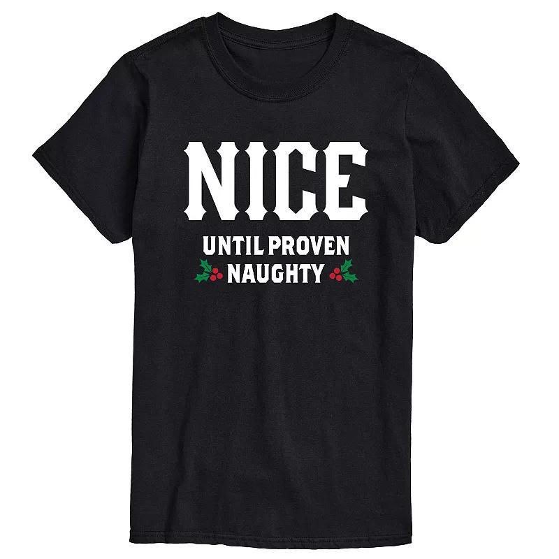 Mens Nice Until Proven Naughty Tee Black Product Image