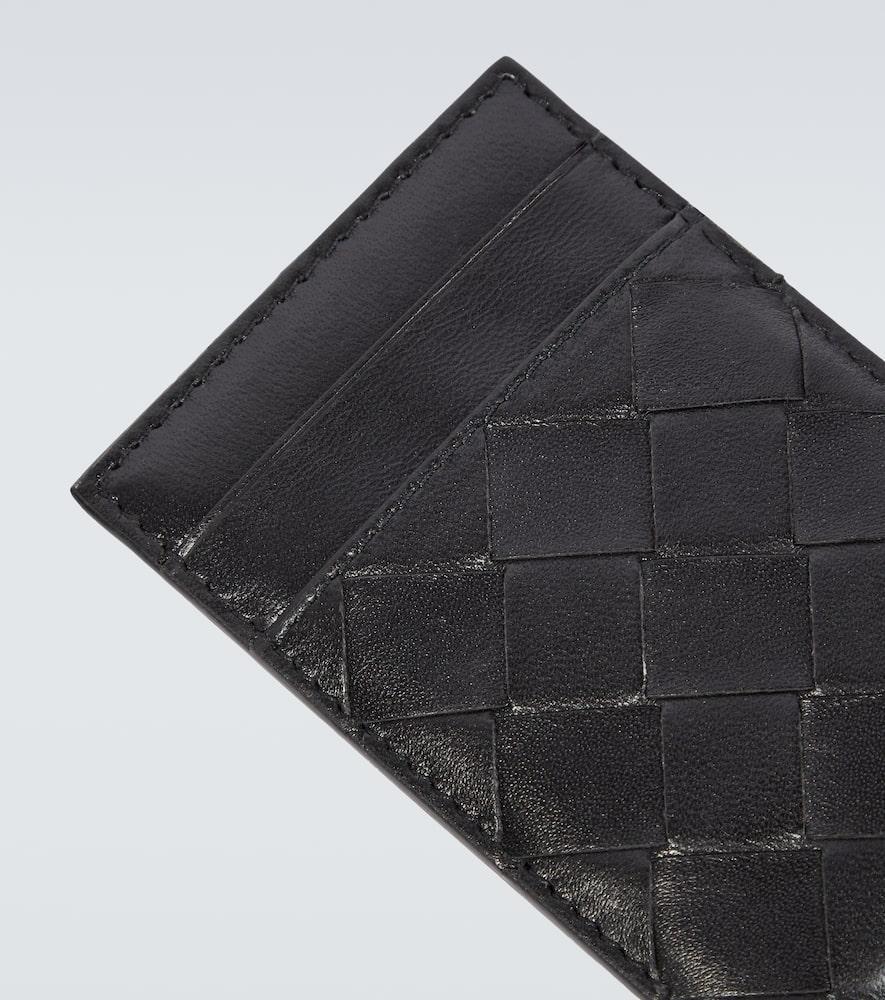 BOTTEGA VENETA Leather Card Holder In Black Product Image