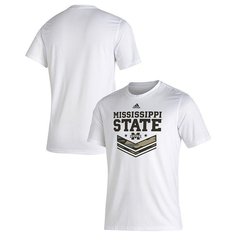 Mens adidas White Mississippi State Bulldogs Military Appreciation Creator T-Shirt Product Image