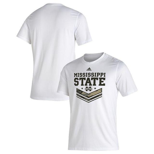 Mens adidas White Mississippi State Bulldogs Military Appreciation Creator T-Shirt Product Image