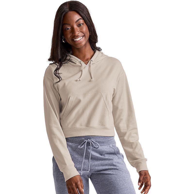 Womens Hanes Cropped Fleece Hoodie Product Image