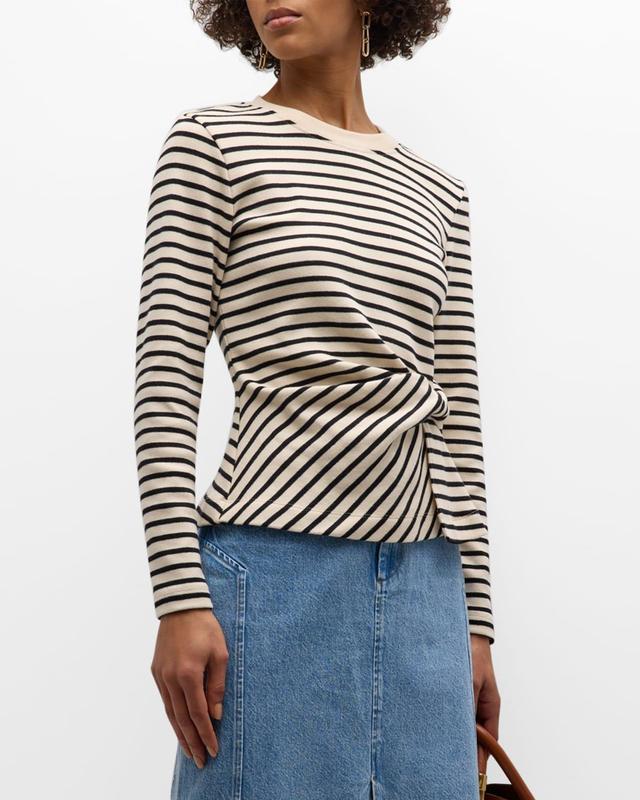 Womens Carlita Striped Twist Top Product Image