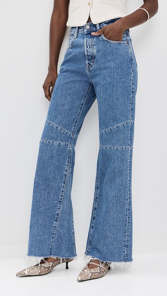 MOUSSY VINTAGE MV Riviera Switching Flare Jeans | Shopbop Product Image