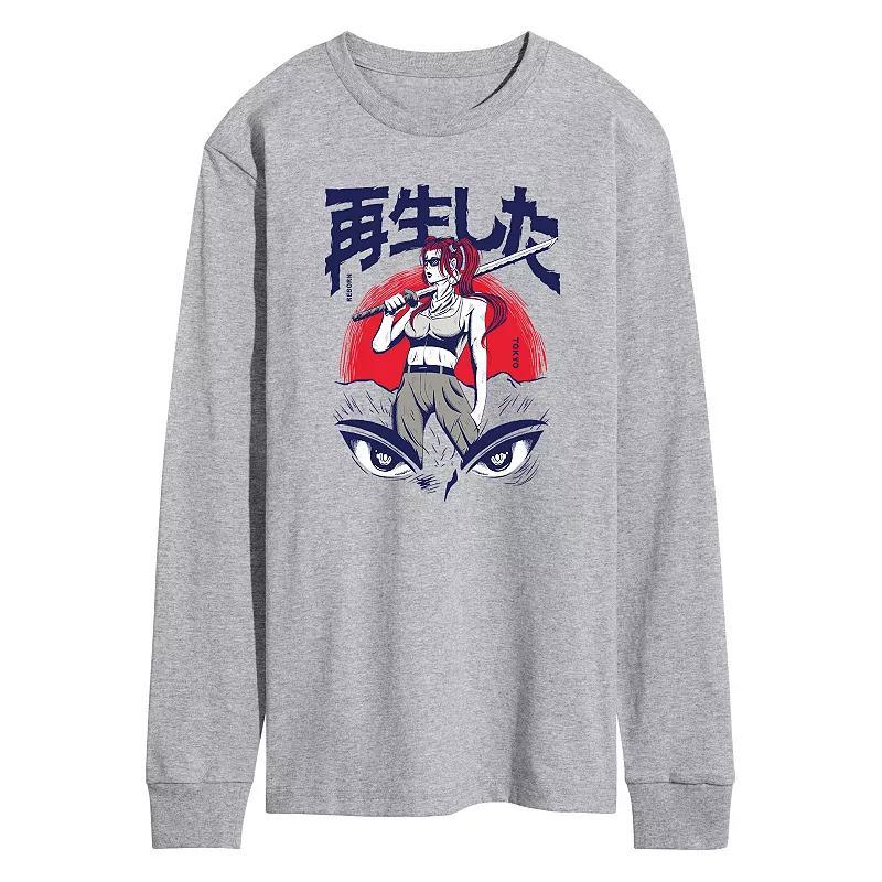 Mens Anime Reborn Long Sleeve Tee Product Image