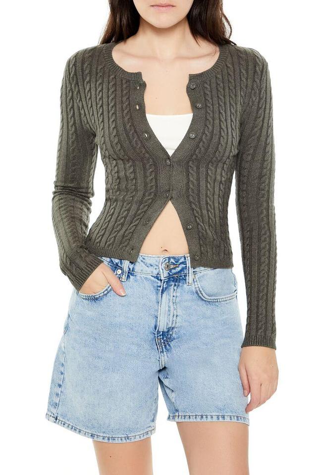 Cable Knit Cardigan Sweater | Forever 21 Product Image