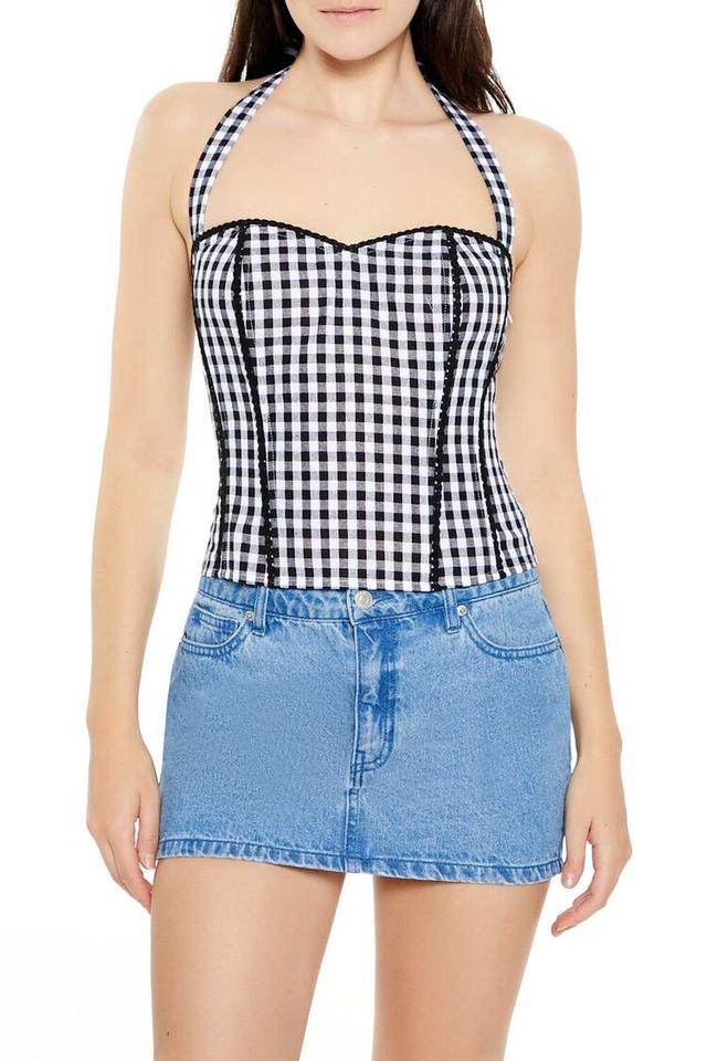 Gingham Sweetheart Halter Top | Forever 21 Product Image