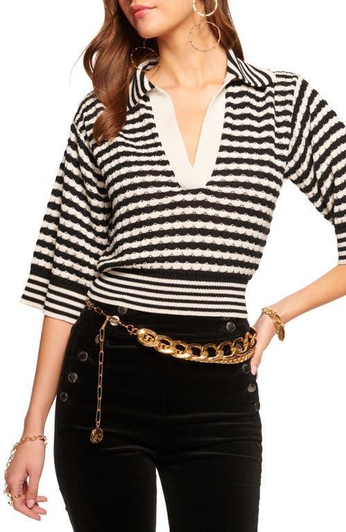 Womens Azaria Cotton-Blend Striped Knit Top Product Image