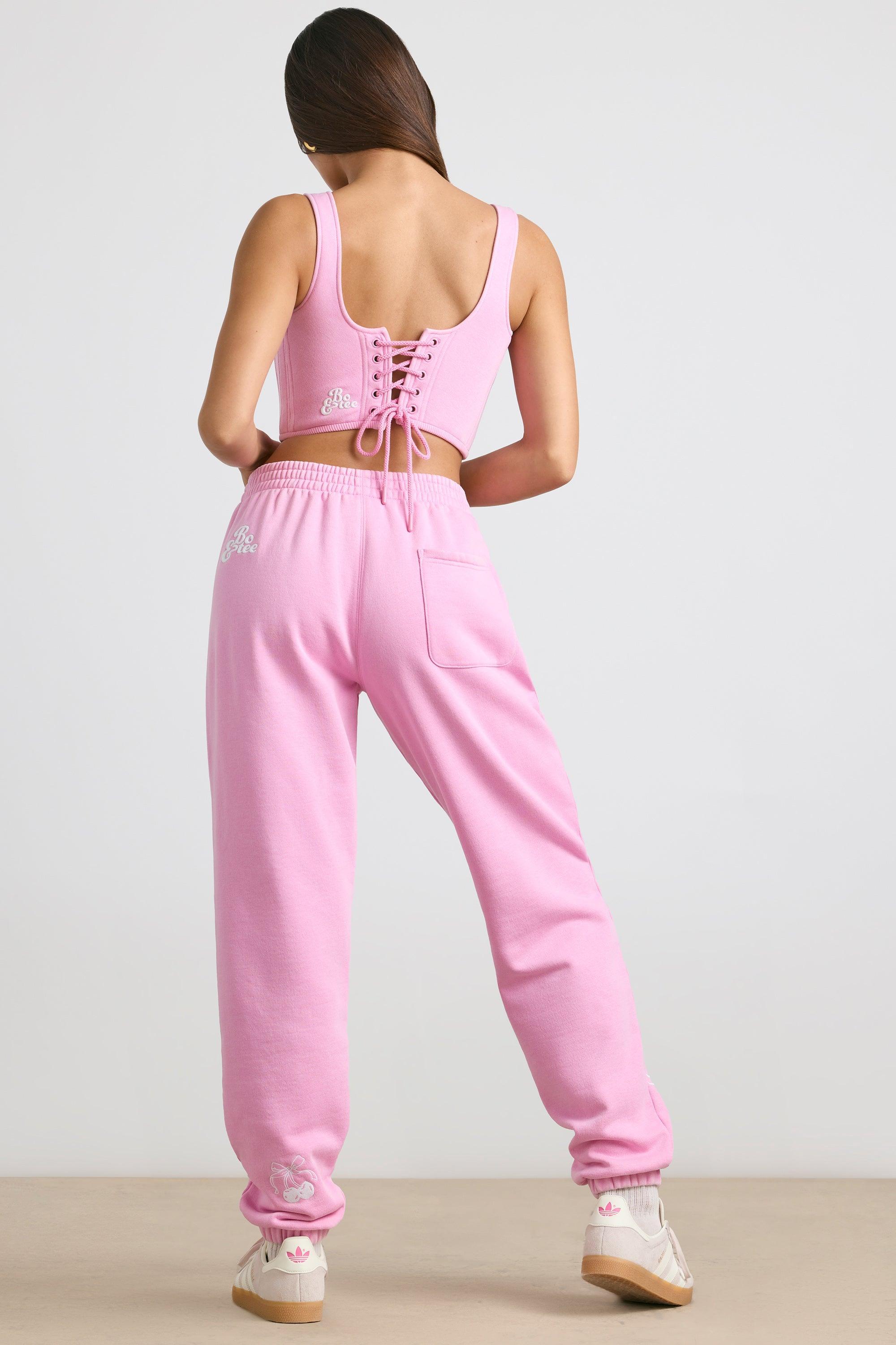 Oversized Joggers in Bubblegum Pink Product Image