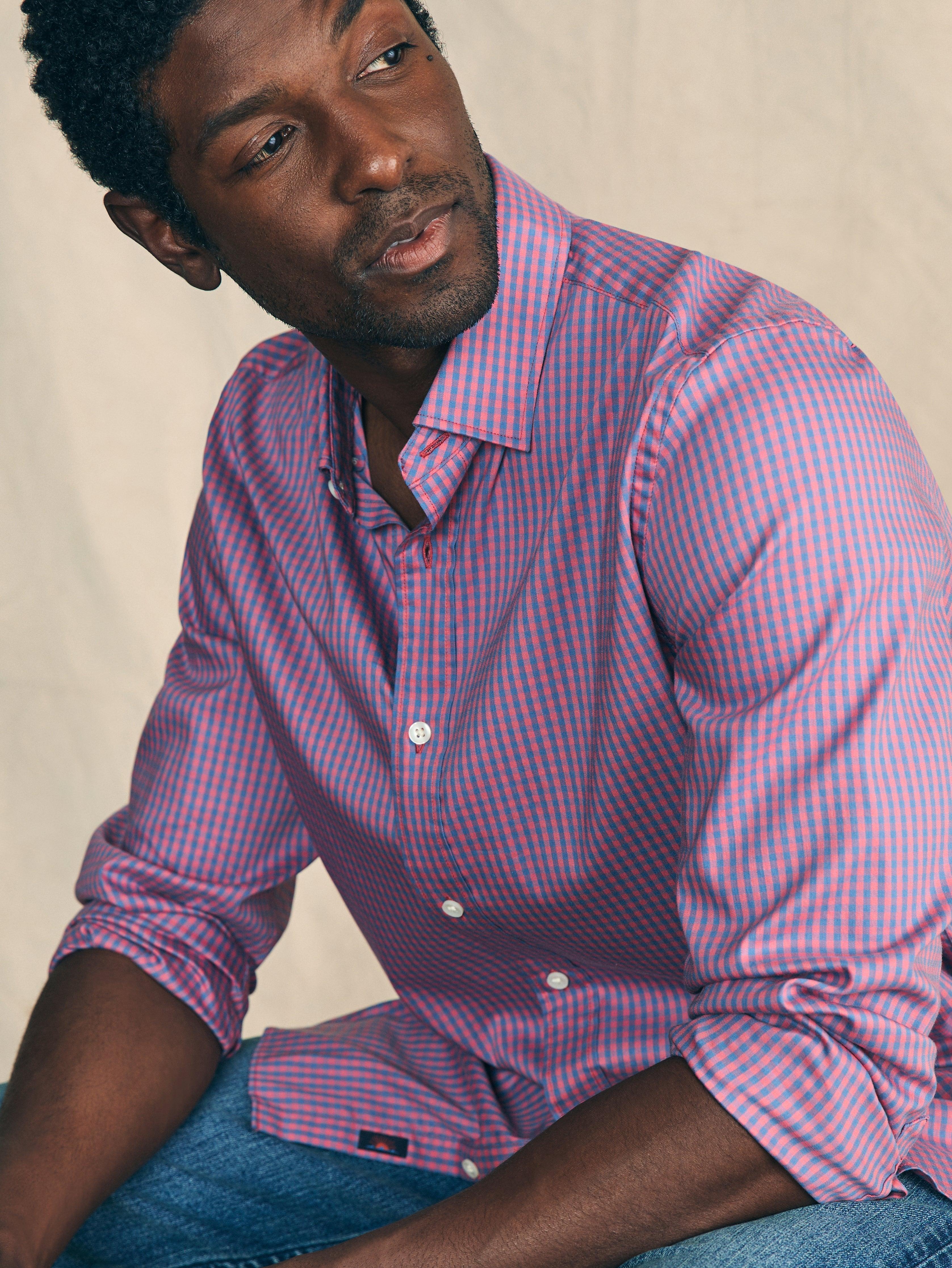 Movement™ Shirt (Tall) - Blue Rose Gingham Product Image