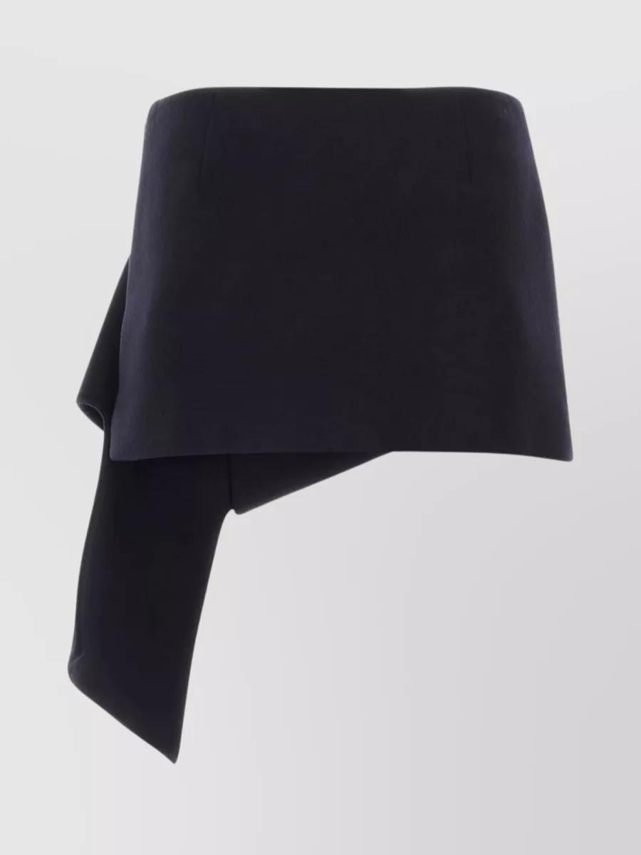 Geometric Detail Wrap Skirt In Black Product Image