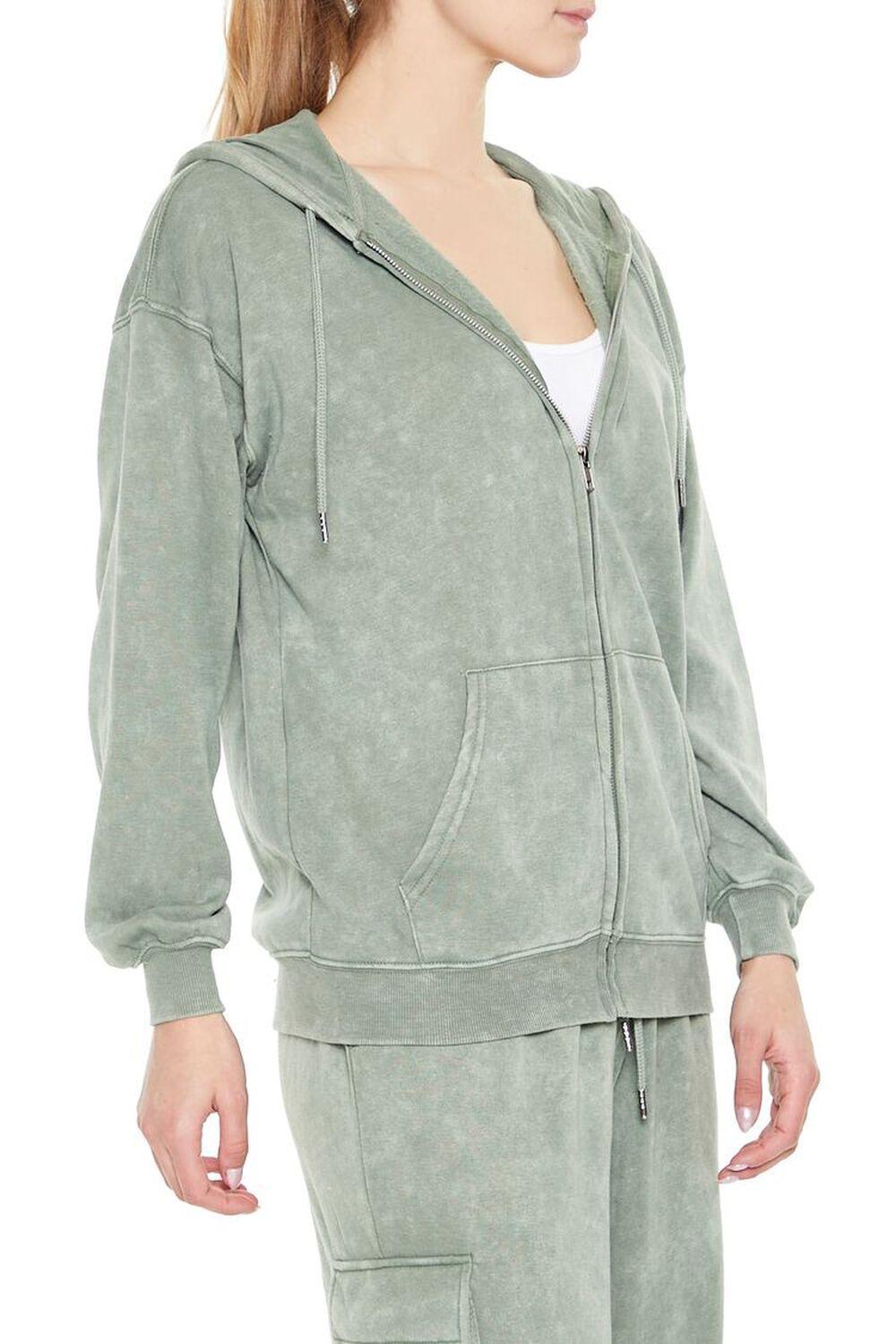 Mineral Wash Drawstring Hoodie | Forever 21 Product Image