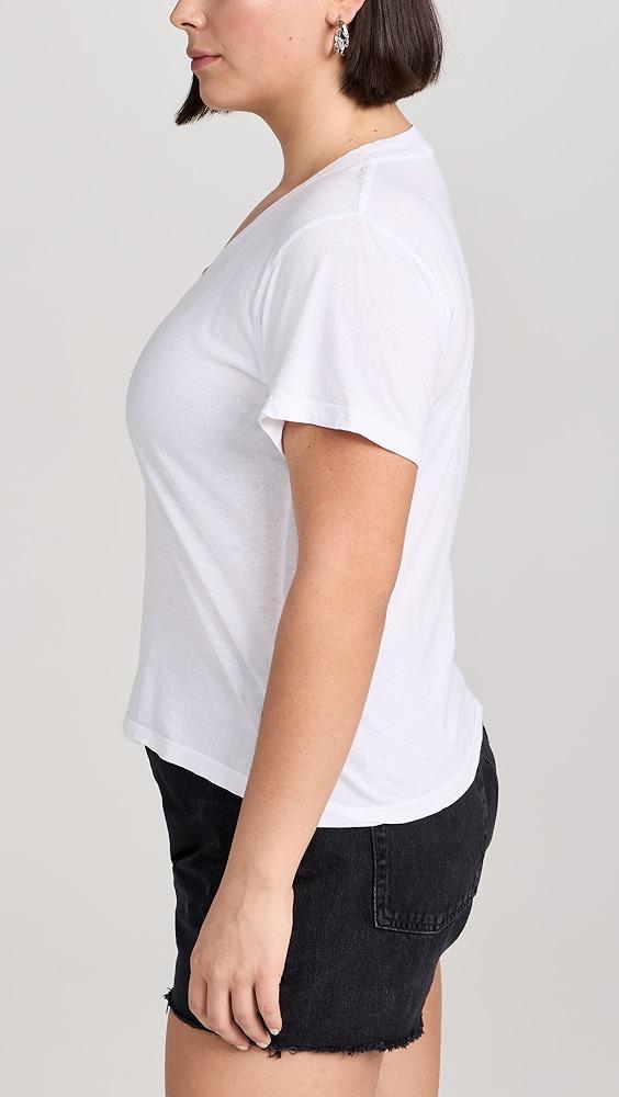 perfectwhitetee Hendrix Cotton Boxy V Neck Tee | Shopbop Product Image