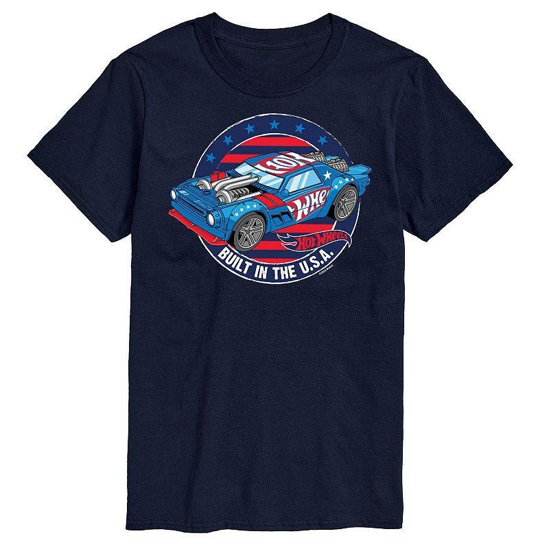 Big & Tall Hot Wheels Built In The USA Graphic Tee, Mens Blue Product Image