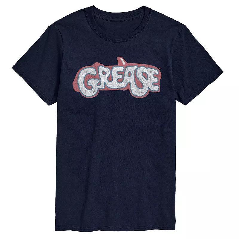 Big & Tall Grease Logo Tee, Mens Blue Product Image