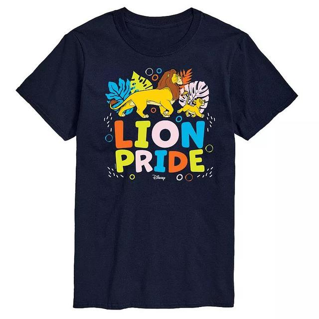 Disneys The Lion King Simba And Mufasa Mens Graphic Tee Blue Product Image