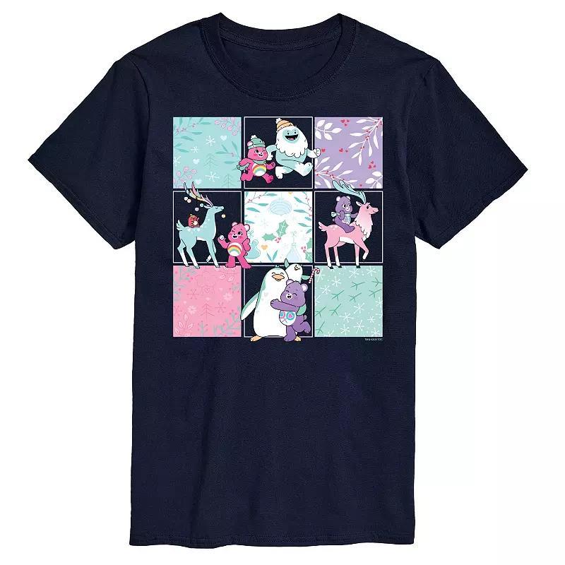 Big & Tall Care Bears Unlock The Magic Winter Grid Graphic Tee, Mens Product Image