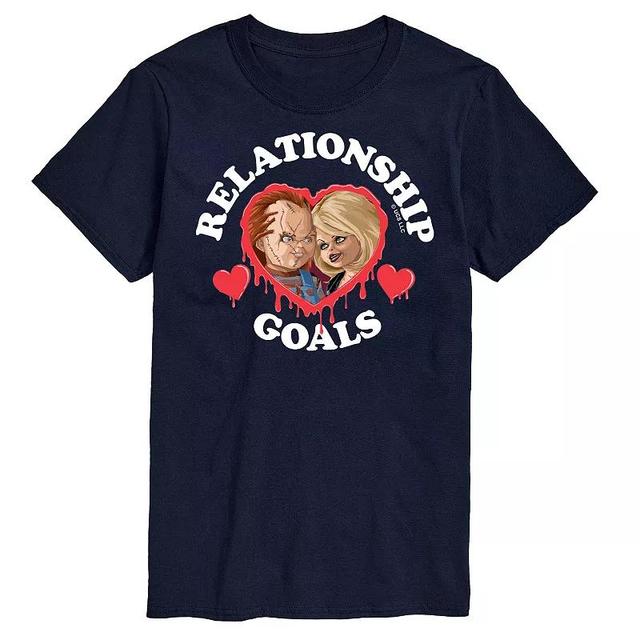 Big & Tall Chucky Relationship Goals Graphic Tee, Mens Blue Product Image