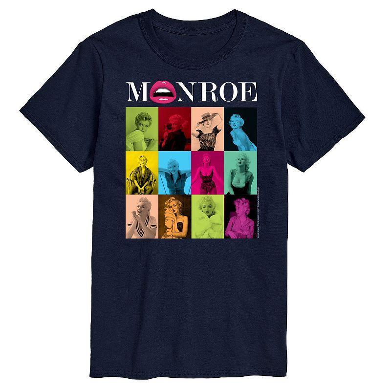 Big & Tall Marilyn Monroe Grid Tee, Mens Blue Product Image