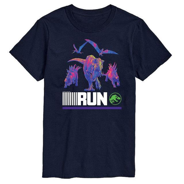 Mens Jurassic World Run Infared Dinos Graphic Tee Product Image