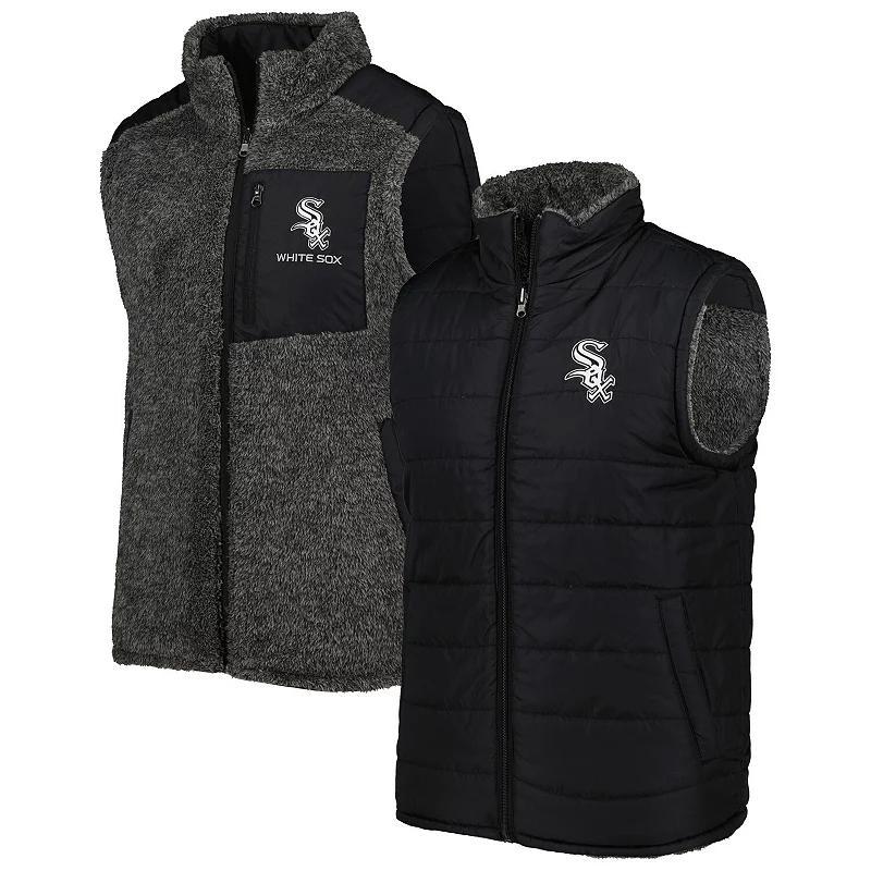 Mens G-III Sports by Carl Banks /Charcoal Chicago White Sox Power Hitter Reversible Full-Zip Vest Product Image