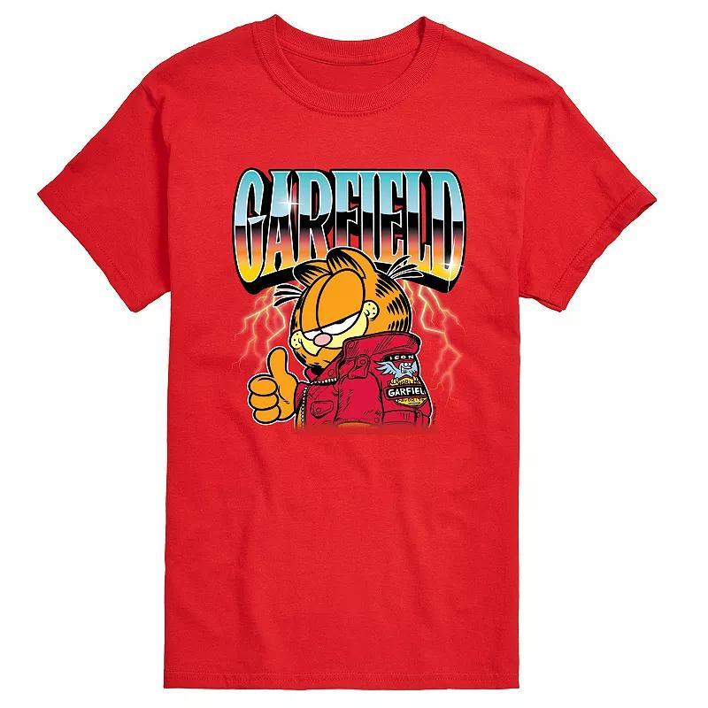 Big & Tall Garfield Motorcycle Chrome Graphic Tee, Mens Product Image