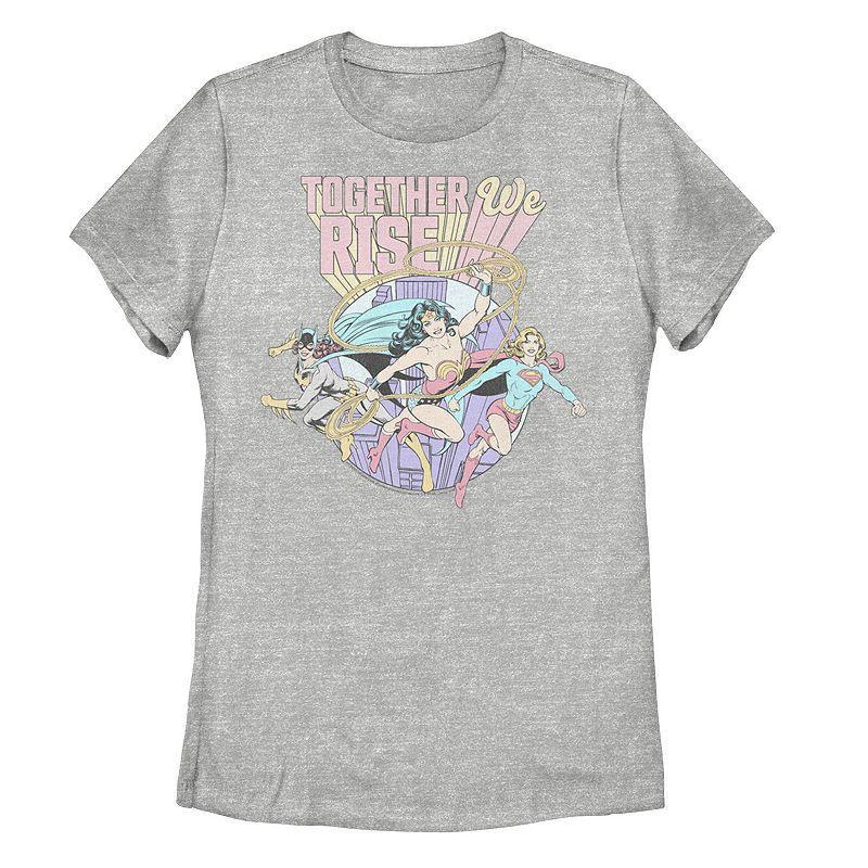 Juniors DC Comics Wonder Woman Together We Rise Graphic Tee, Girls Athletic Grey Product Image