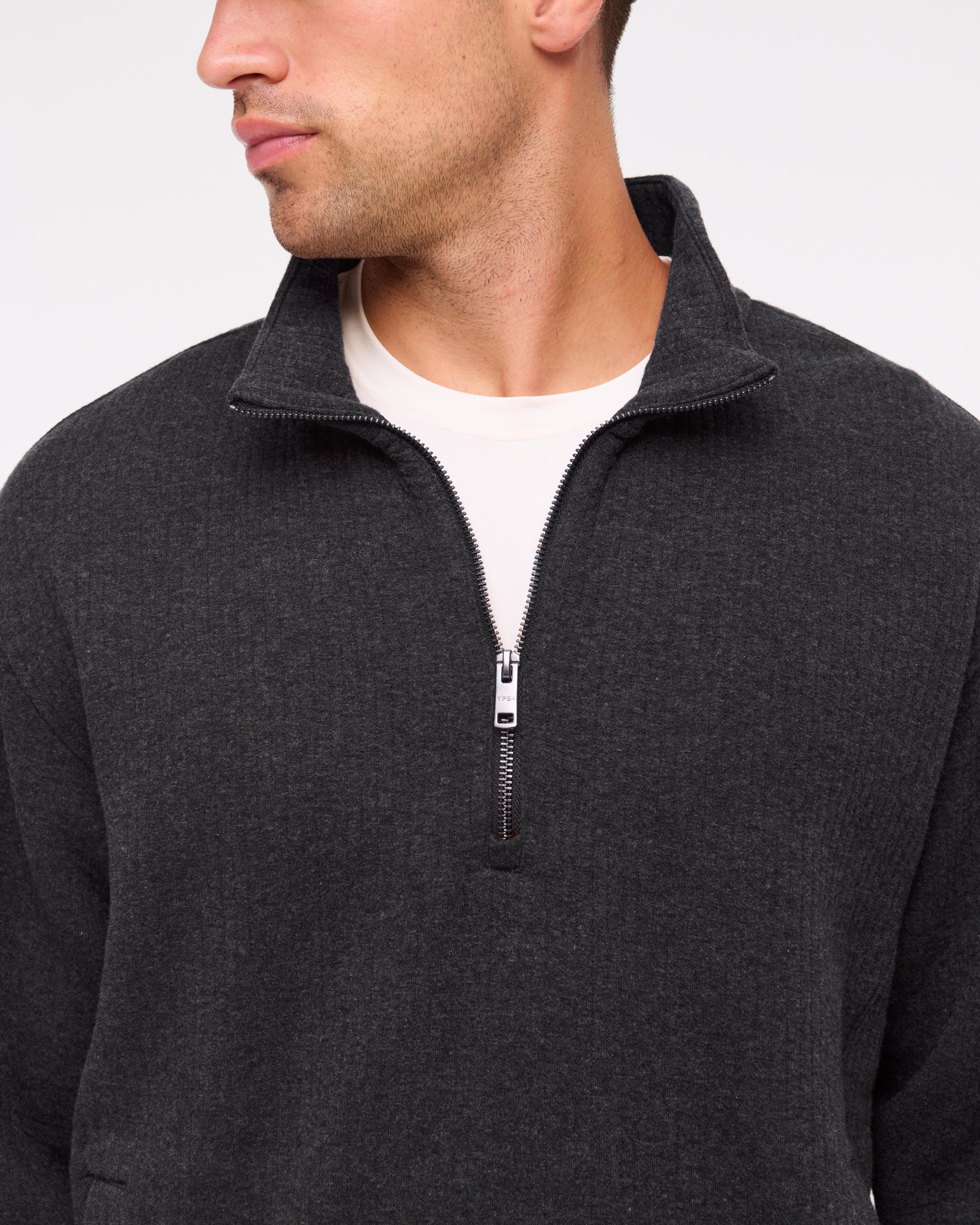 YPB Textured Ribbed Half-Zip Product Image