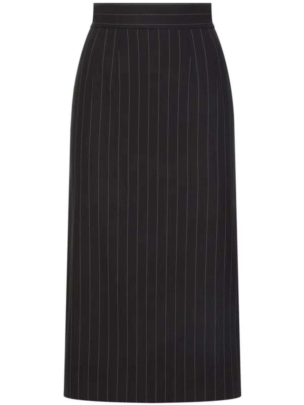 DOLCE & GABBANA Pinstriped Skirt In Multicolor Product Image