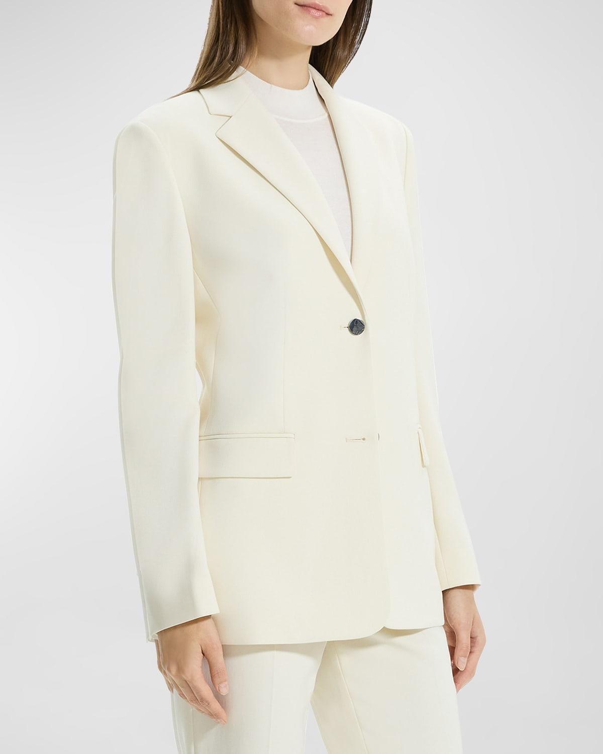 Womens Relaxed Single-Breasted Blazer Product Image