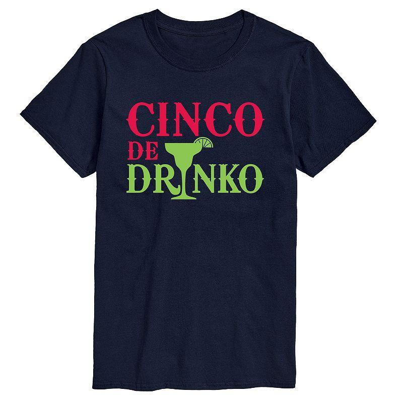 Big & Tall Cinco De Drinko Tee, Mens Blue Product Image