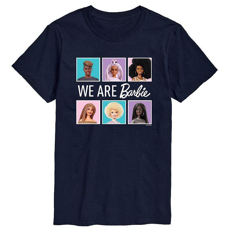 Big & Tall Barbie We Are All Barbie Graphic Tee, Mens Blue Product Image