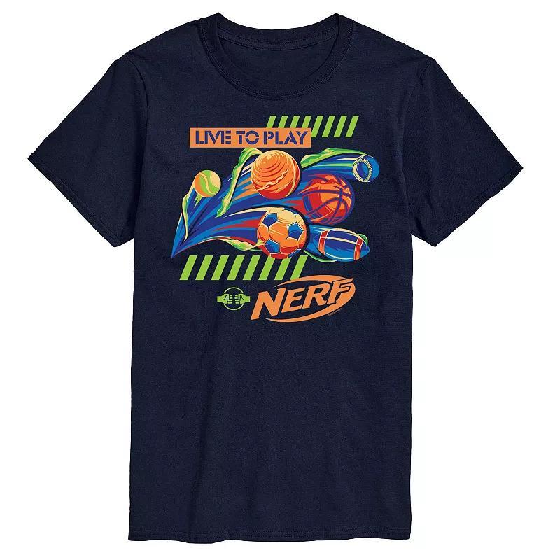 Big & Tall Nerf Live To Play Graphic Tee, Mens Product Image