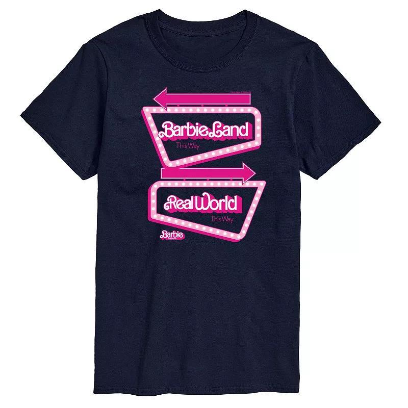 Big & Tall Barbie The Movie Barbieland Graphic Tee, Mens Blue Product Image