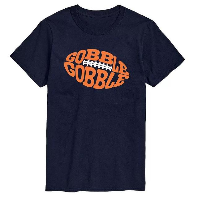 Big & Tall Gobble Gobble Football Tee, Mens Blue Product Image