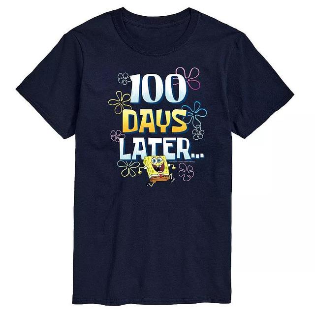 Mens SpongeBob SquarePants 100 Days Later Graphic Tee Blue Product Image