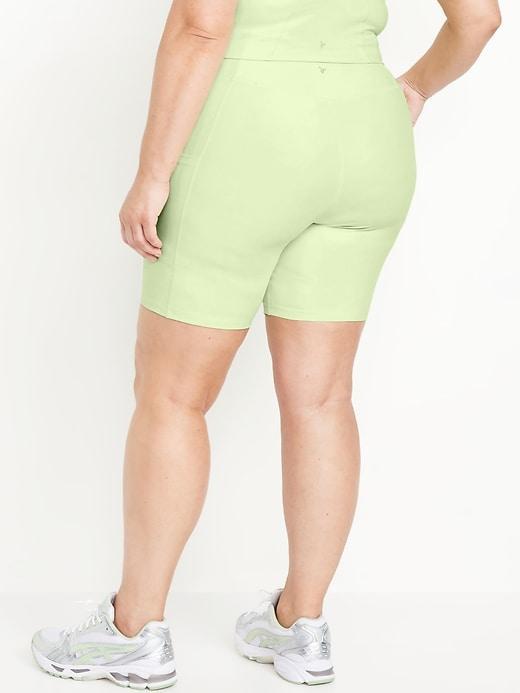 High-Waisted PowerSoft Biker Shorts -- 8-inch inseam Product Image