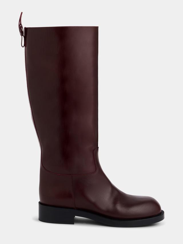 Burgundy BOOTS IN SMOOTH LEATHER Product Image